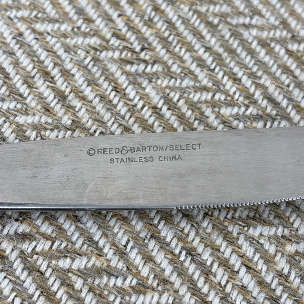 Reed & Barton Select Stainless Seychilles Seashell 4 Solid Dinner Knives - Picture 5 of 5